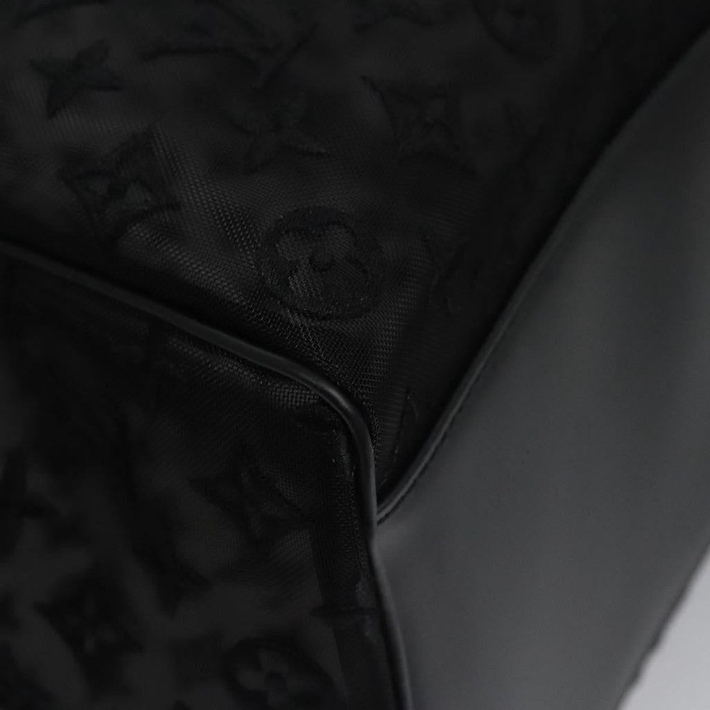 Louis Vuitton Keepall Bandouliere Bag Monogram See Through Mesh Black Nylon Travel Bag