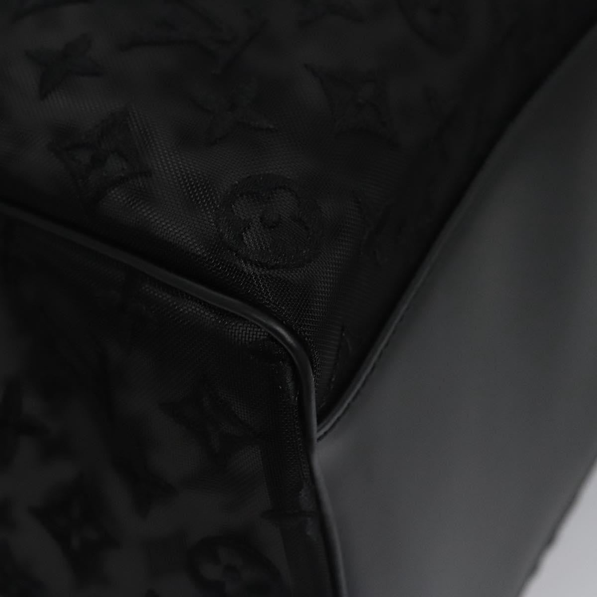 Louis Vuitton Keepall Bandouliere Bag Monogram See Through Mesh Black Nylon Travel Bag