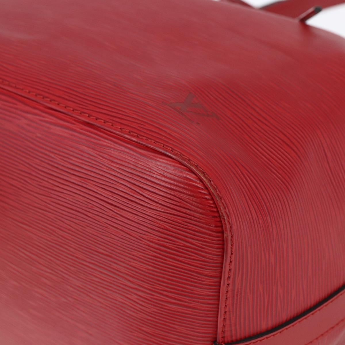 Louis Vuitton Petit Noe Handbag Epi Leather Red Leather Shoulder Bag