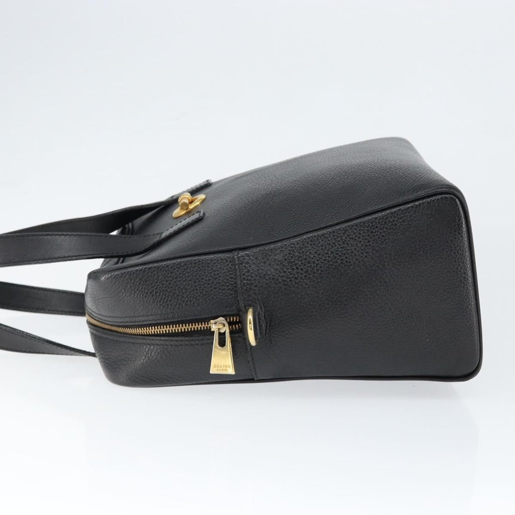 Celine Handbag Leather Black Leather Handbag