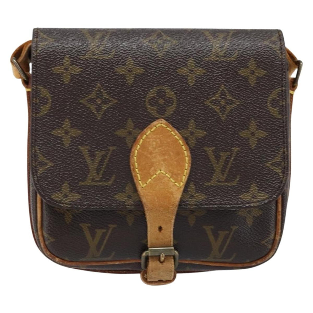 Louis Vuitton Cartouchiere Handbag Monogram Canvas Brown Canvas Shoulder Bag