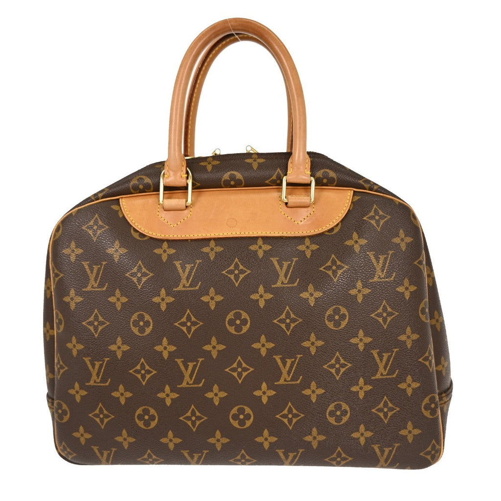 Louis Vuitton Deauville Handbag Monogram Canvas Brown Canvas Handbag
