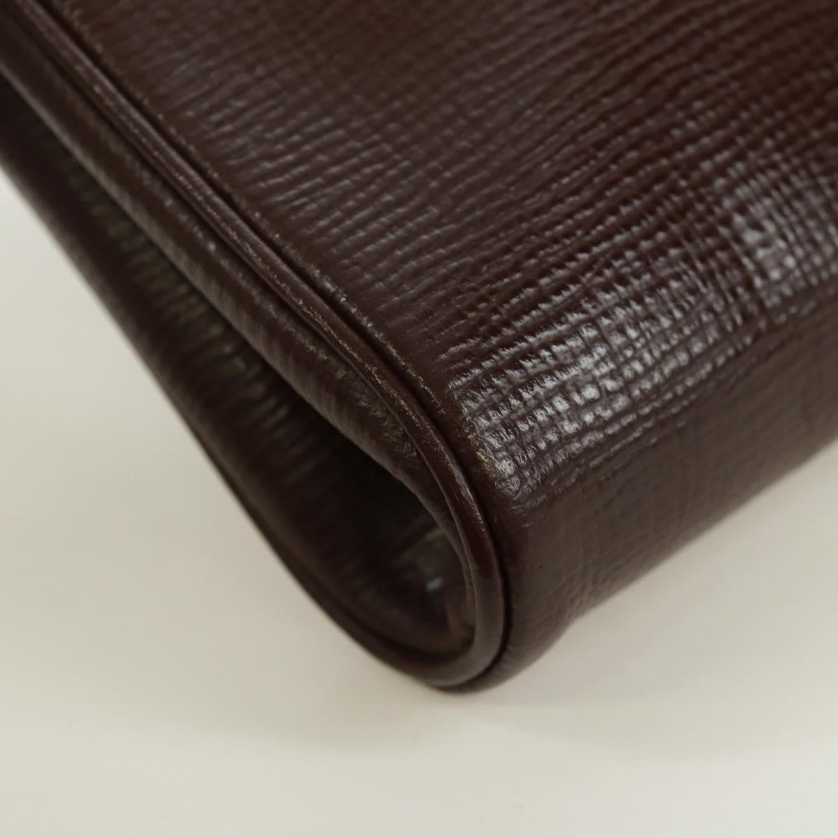 Celine Circle Logo Shoulder Bag Leather Brown Leather Shoulder Bag Bag