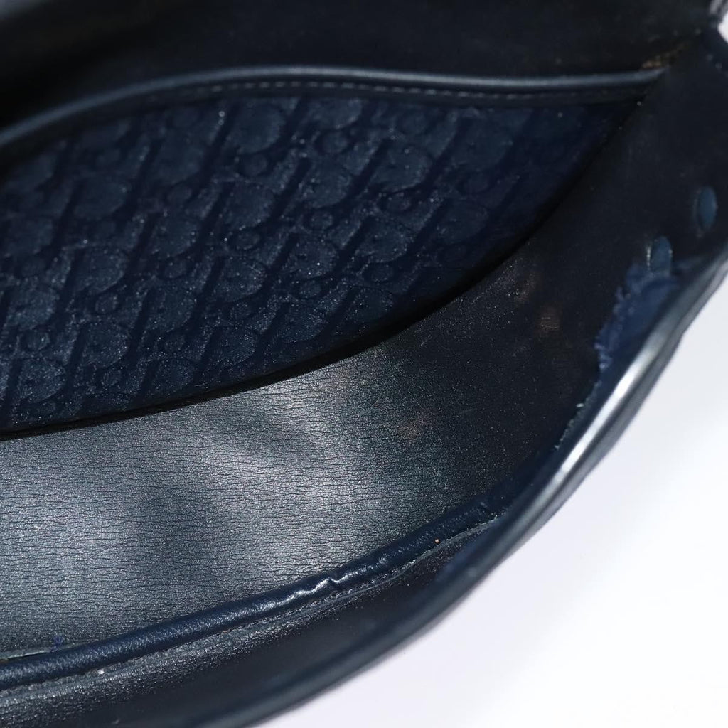 Christian Dior Vintage Trotter Shoulder Bag Canvas Navy Canvas Shoulder Bag Bag (Pre-Owned)