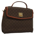 Celine Triomphe Vintage Handbag Macadam Canvas Brown Canvas Bag