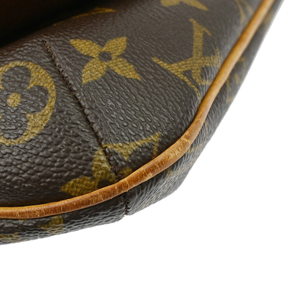 Louis Vuitton Musette Salsa Handbag Monogram Canvas Brown Canvas,Leather Shoulder Bag