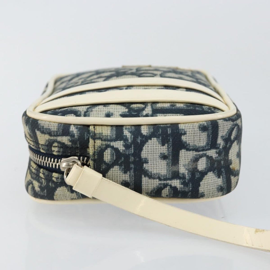Christian Dior Vintage Trotter Pouch Diorissimo Canvas Navy Pvc Clutche & Pouche Bag (Pre-Owned)