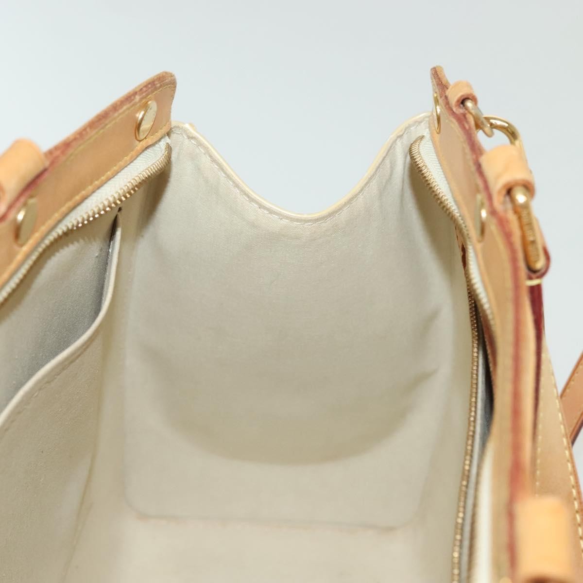 Louis Vuitton Blair Monogram Vernis Beige Patent_Leather Handbag