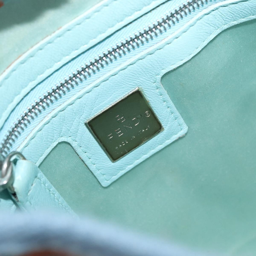 Fendi Logo Zucca Shoulder Bag Zucca Blue Canvas Shoulder Bag Bag