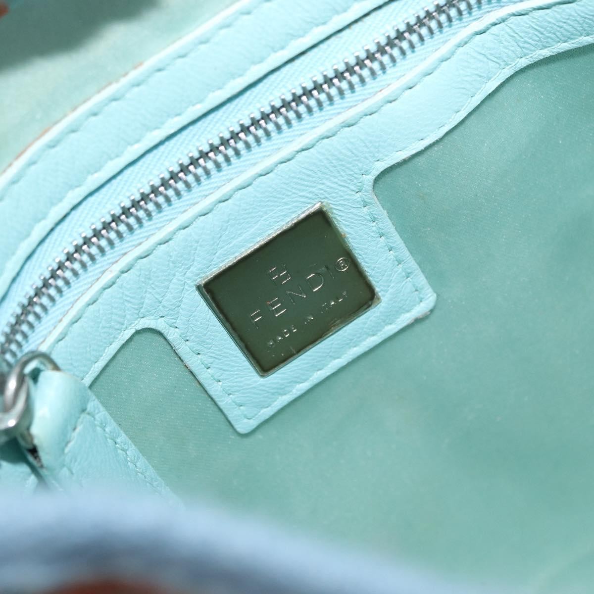 Fendi Logo Zucca Shoulder Bag Zucca Blue Canvas Shoulder Bag Bag