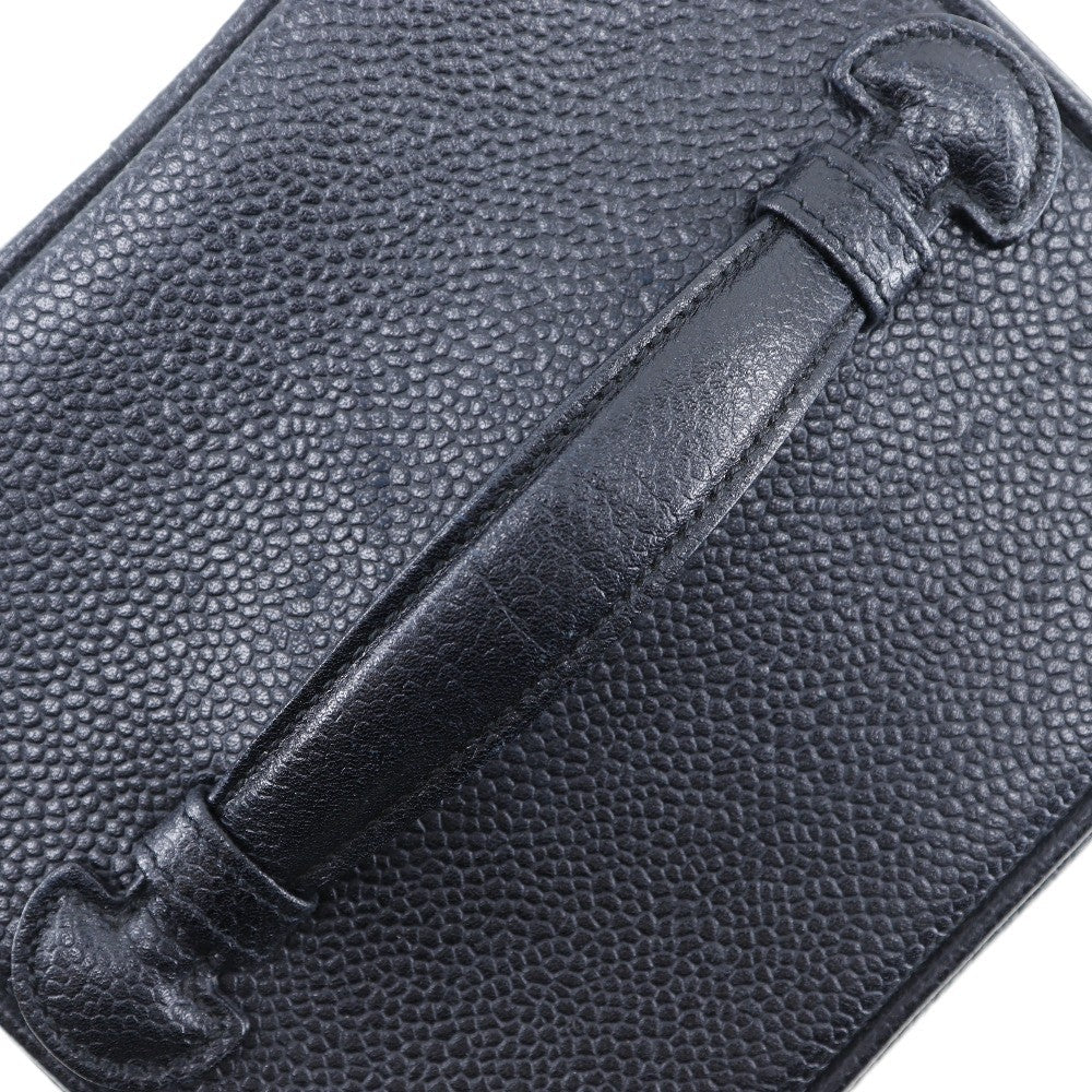 Chanel Vintage Timeless Cosmetic Case Caviar Black Leather Handbag
