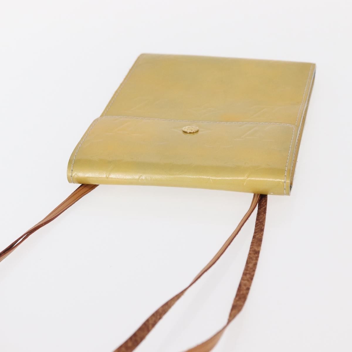 Louis Vuitton Mott Handbag Monogram Vernis Beige Patent_Leather Clutche & Pouche Bag