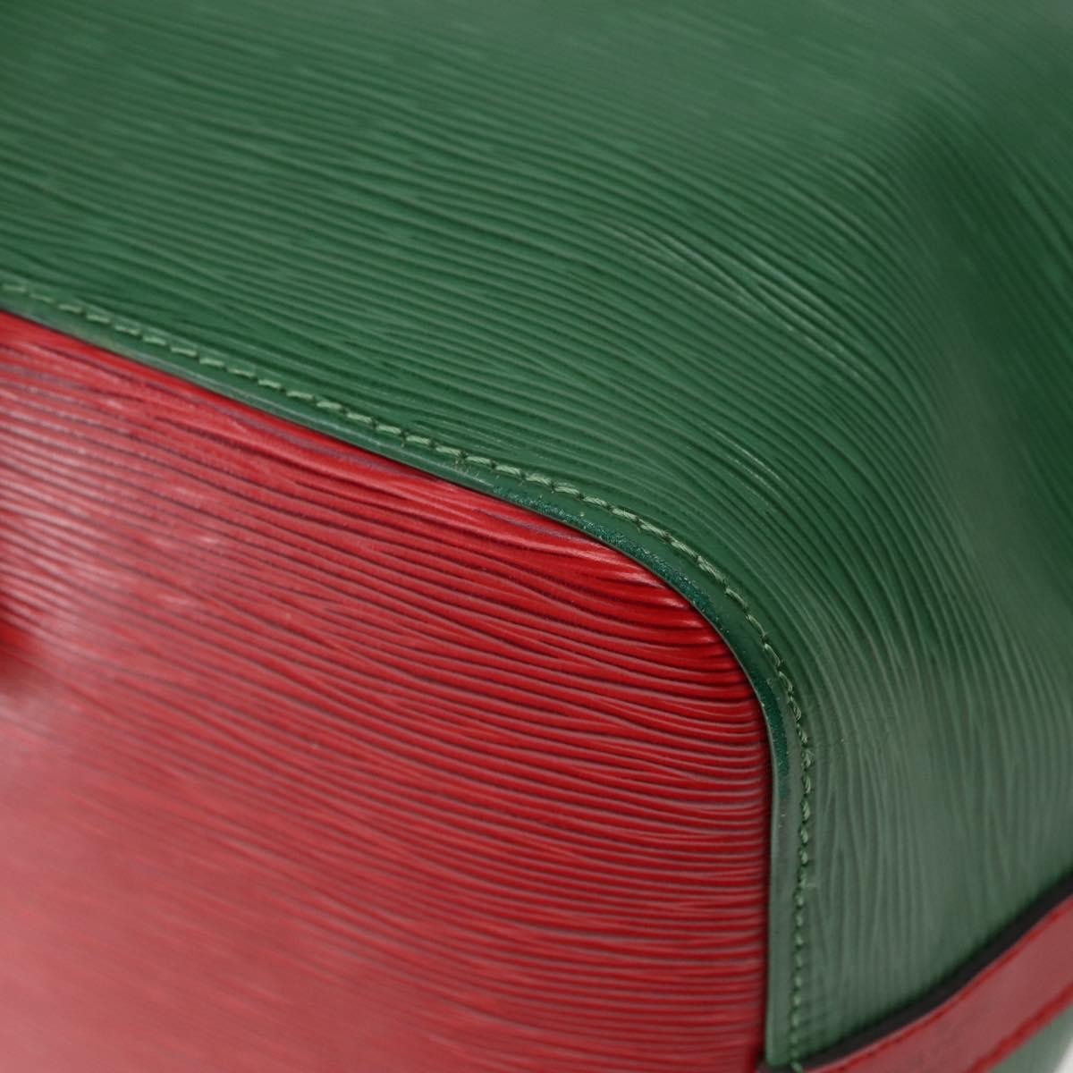 Louis Vuitton Bicolor Petit Noe Handbag Epi Leather Green Leather Shoulder Bag