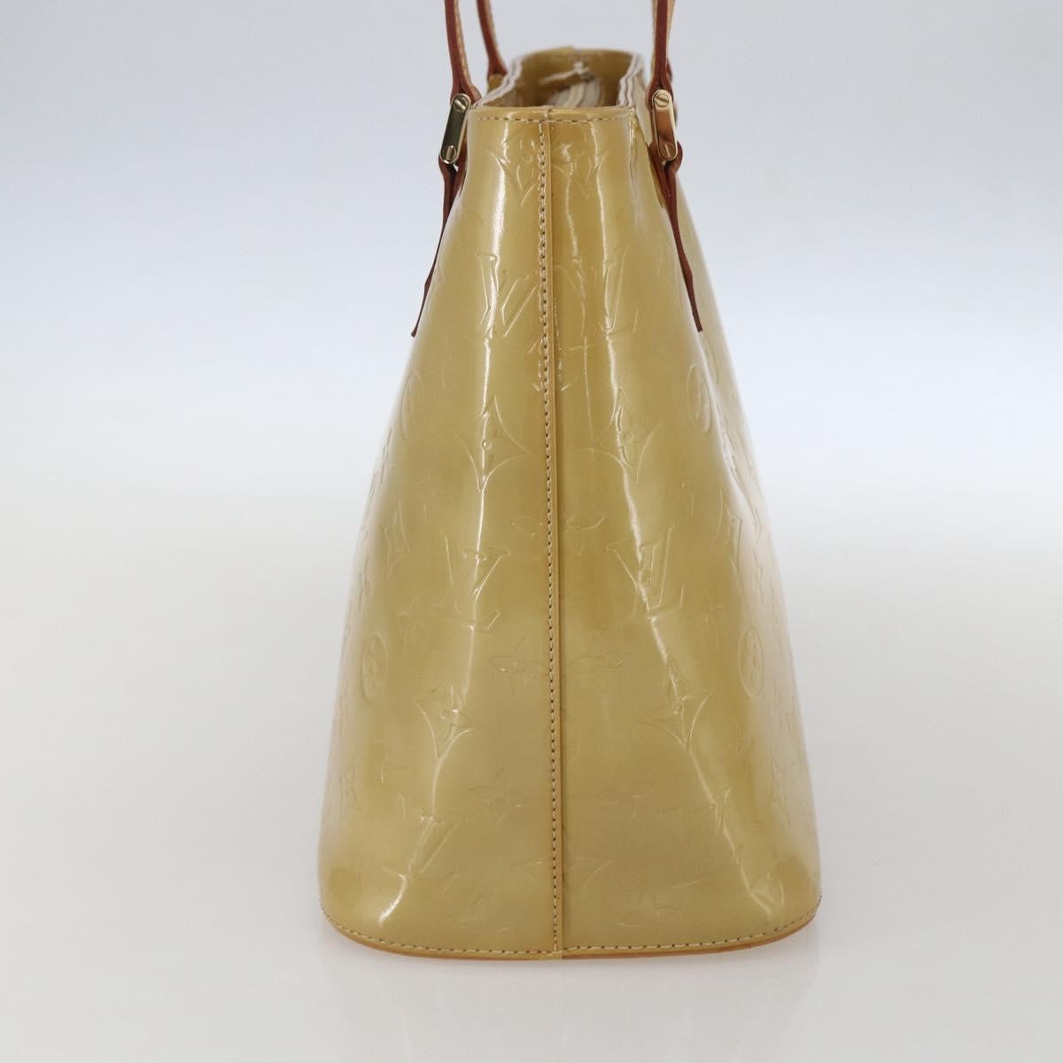 Louis Vuitton Houston Handbag Monogram Vernis Beige Patent_Leather Handbag