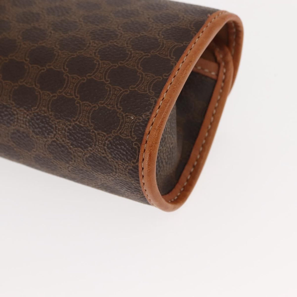 Celine Macadam Pochette Canvas And Leather Brown Canvas Clutche & Pouche Bag
