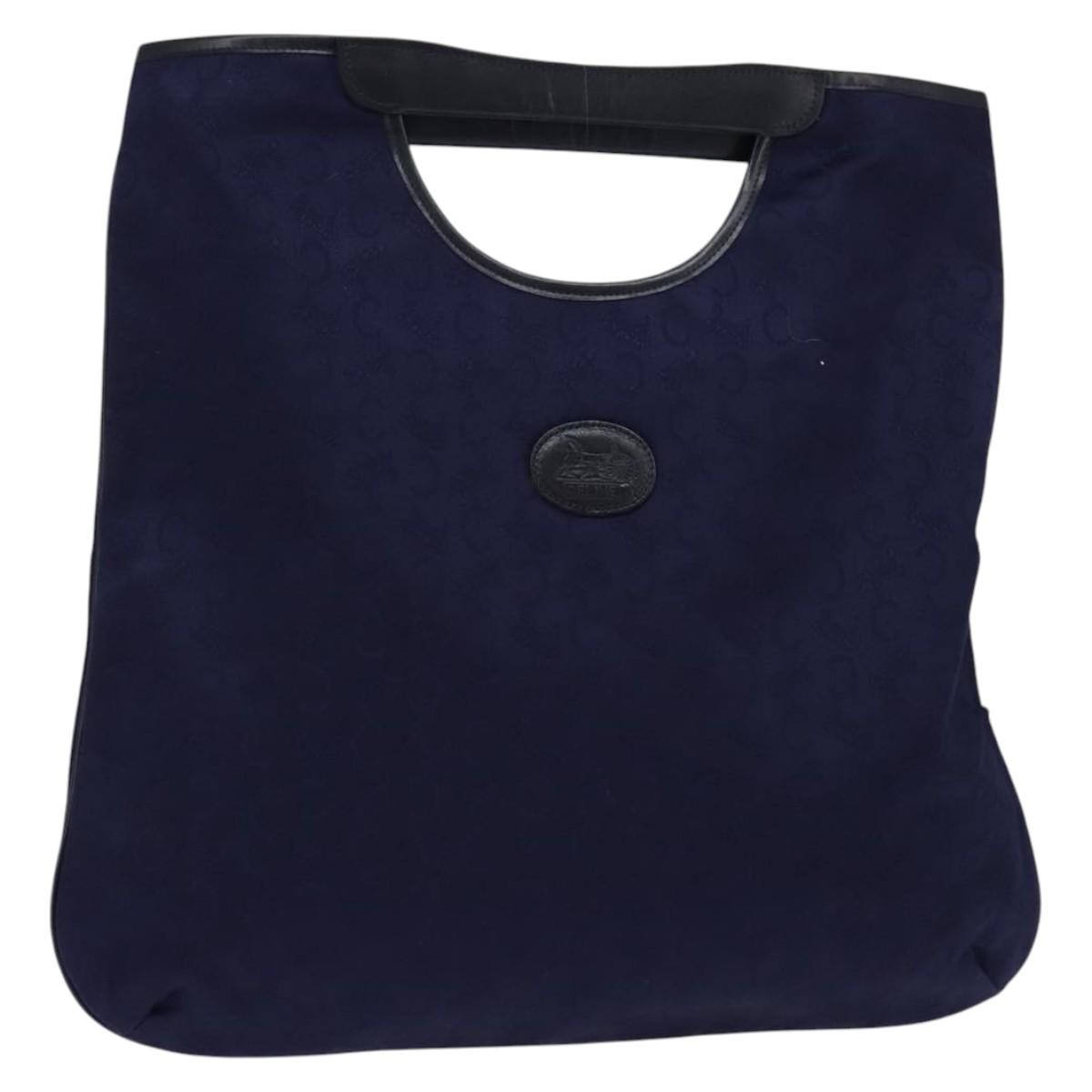 Celine C Sulky Handbag Canvas Navy Canvas Handbag