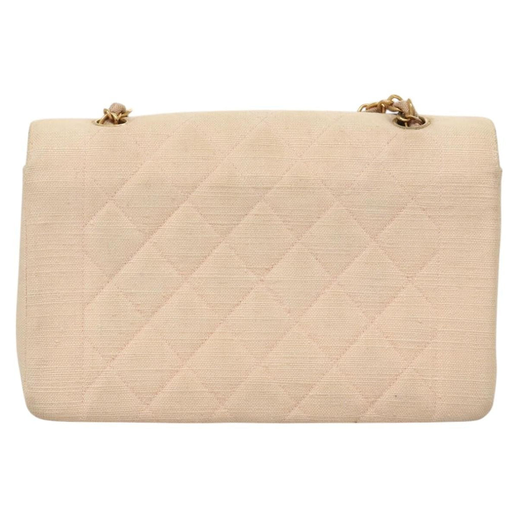 Chanel Vintage Diana Flap Bag Quilted Canvas Pink Canvas Shoulder Bag Bag