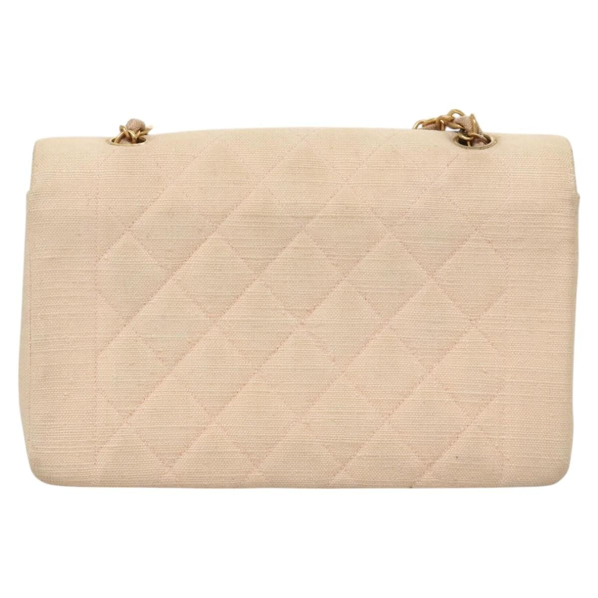 Chanel Vintage Diana Flap Bag Quilted Canvas Pink Canvas Shoulder Bag Bag