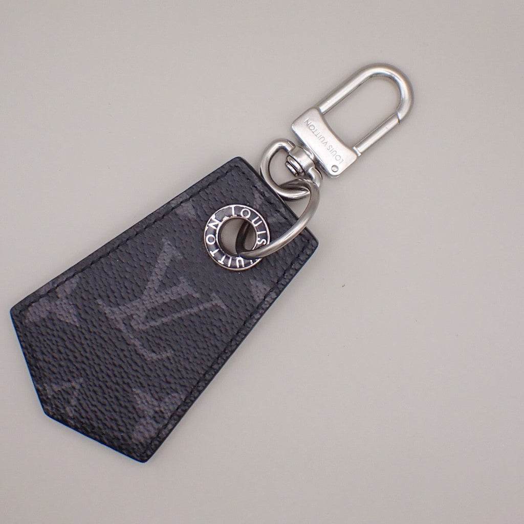Louis Vuitton Enchappe Key Holder Monogram Eclipse Canvas Black Leather Charms And Keychains Accessory