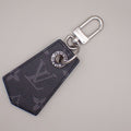 Louis Vuitton Enchappe Key Holder Monogram Eclipse Canvas Black Leather Charms And Keychains Accessory