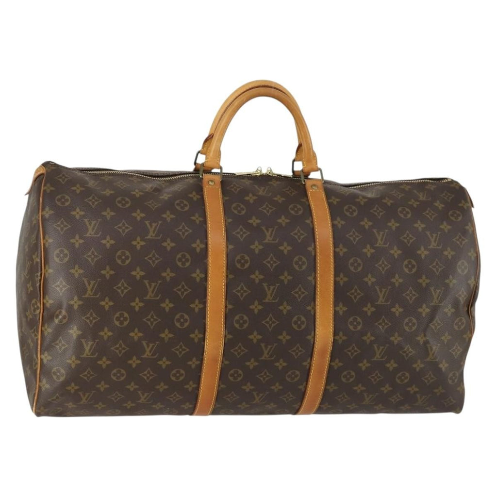 Louis Vuitton Keepall Bag Monogram Canvas Brown Canvas Travel Bag