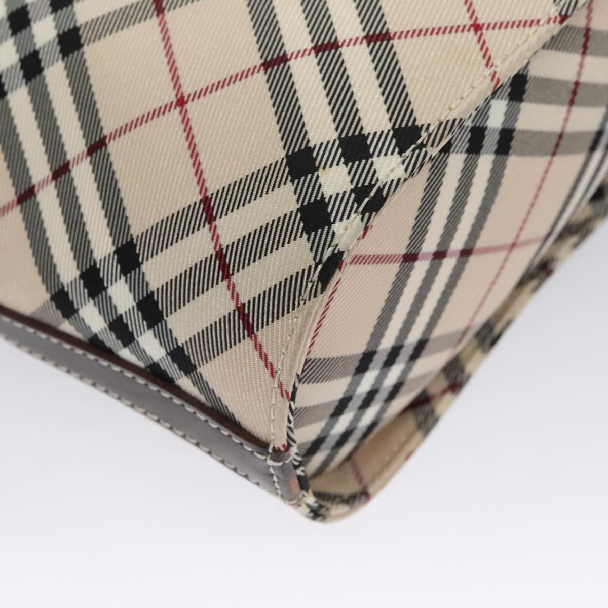 Burberry Nova Check Shoulder Bag Canvas Beige Canvas Shoulder Bag