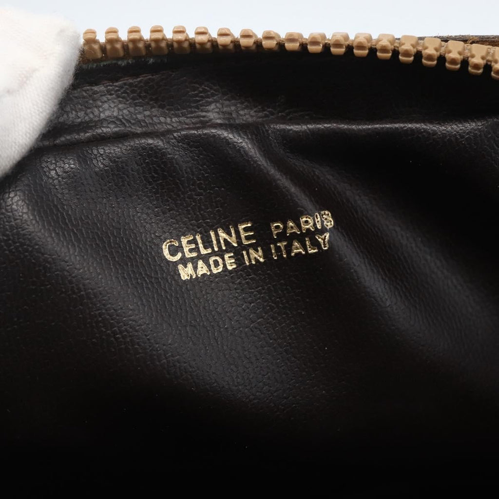 Celine Vintage Macadam Shoulder Bag Canvas And Leather Brown Canvas Shoulder Bag Bag