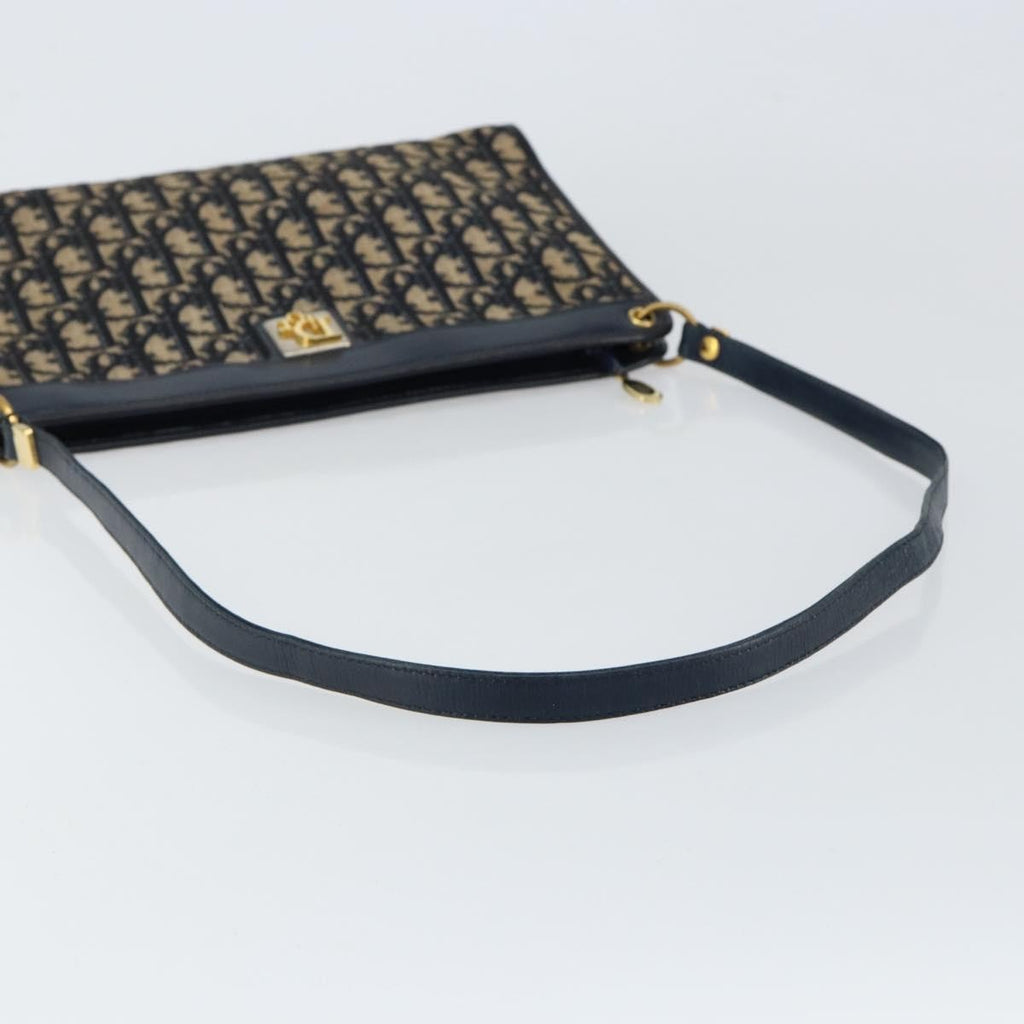 Christian Dior Vintage Trotter Shoulder Bag Canvas Navy Canvas Shoulder Bag Bag (Pre-Owned)