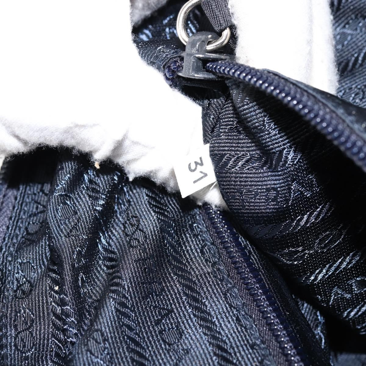 Prada Zip Around Tote Tessuto Navy Nylon Handbag