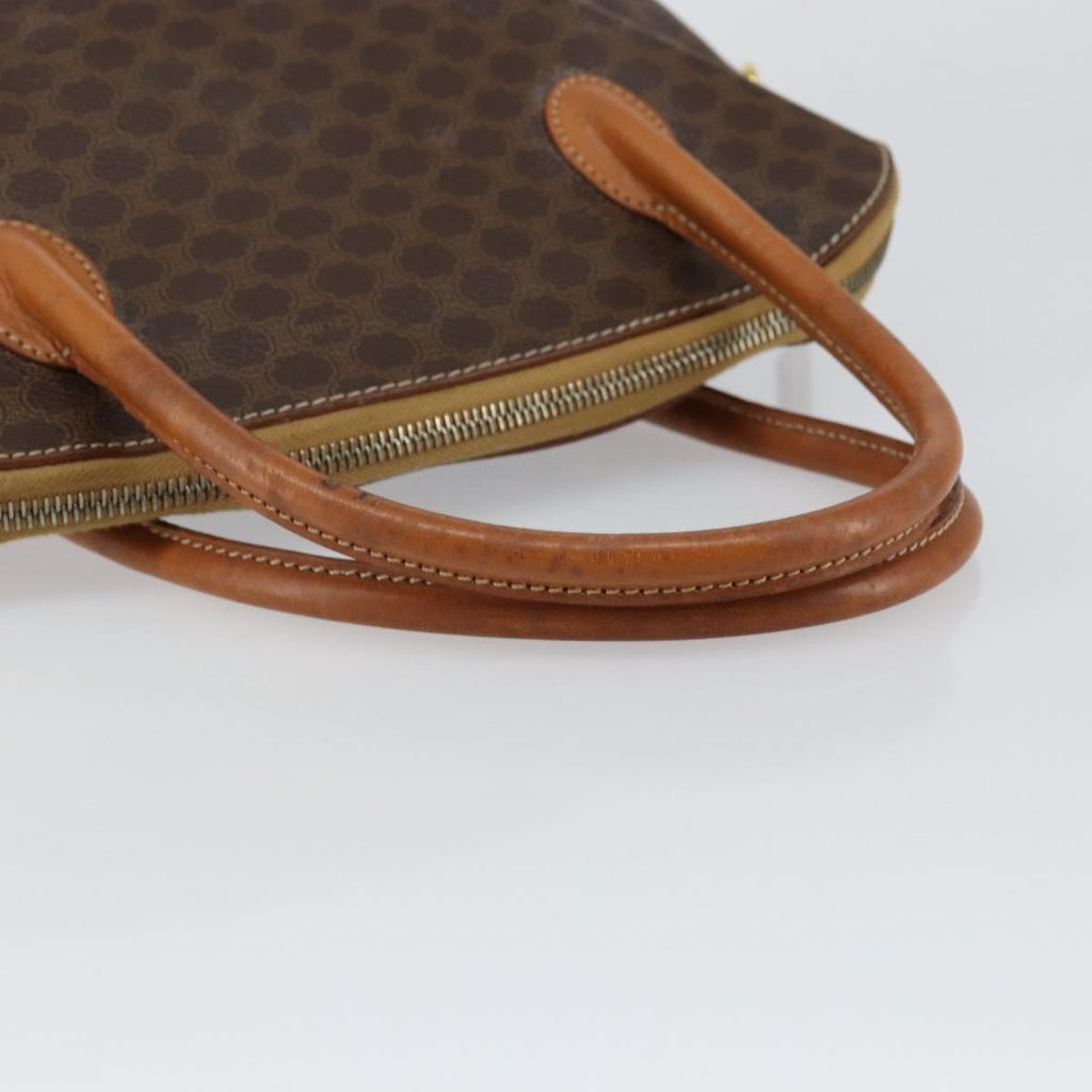 Celine Vintage Macadam Handbag Macadam Brown Canvas Bag