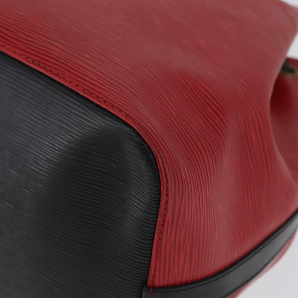 Louis Vuitton Bicolor Petit Noe Handbag Epi Leather Red Leather Shoulder Bag