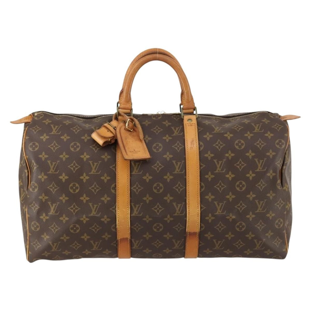 Louis Vuitton Keepall Bag Monogram Canvas Brown Canvas Travel Bag