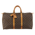 Louis Vuitton Keepall Bag Monogram Canvas Brown Canvas Travel Bag