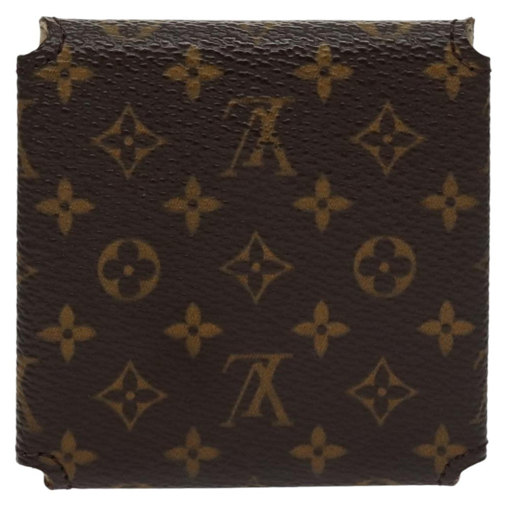 Louis Vuitton Case Jewelry Box Canvas Brown Canvas Wallets Accessory