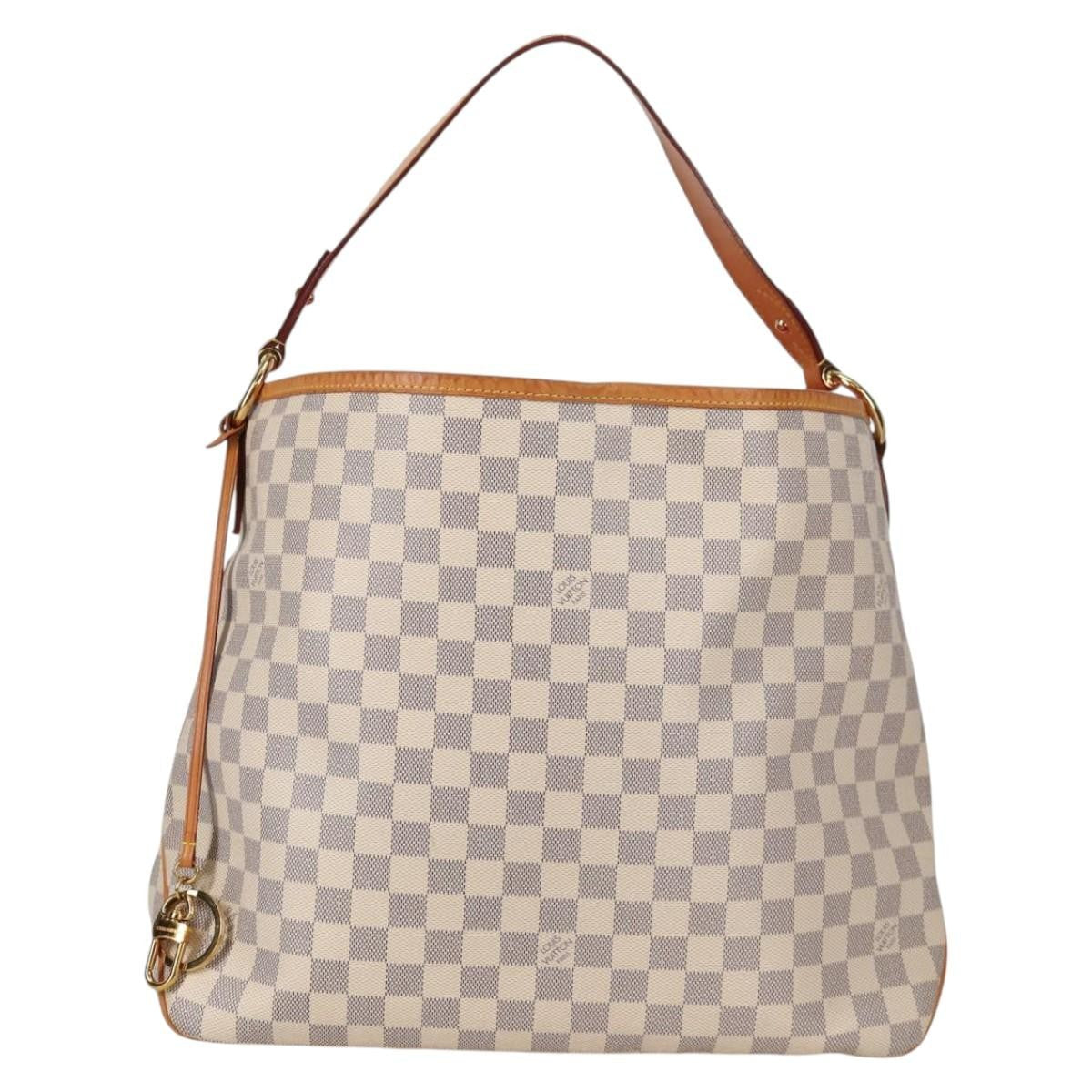Louis Vuitton Delightful Nm Handbag Damier White Canvas Bag