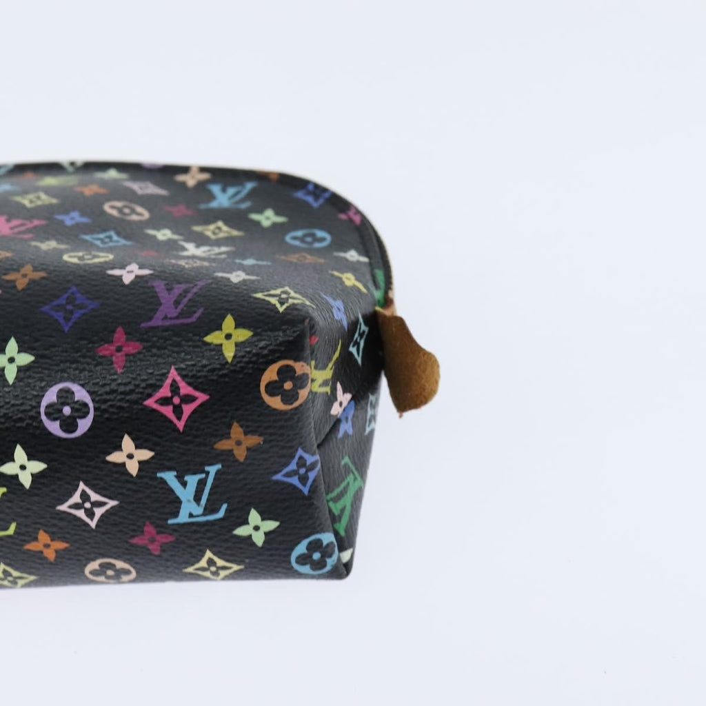 Louis Vuitton Cosmetic Pouch Monogram Multicolor Black Canvas Clutche & Pouche Bag