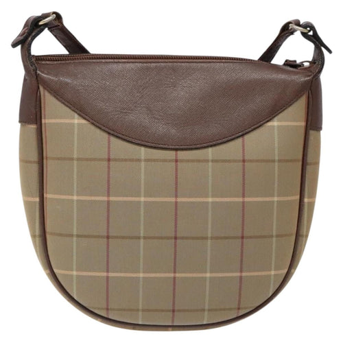 Burberry Nova Check Shoulder Bag Canvas Beige Canvas Shoulder Bag