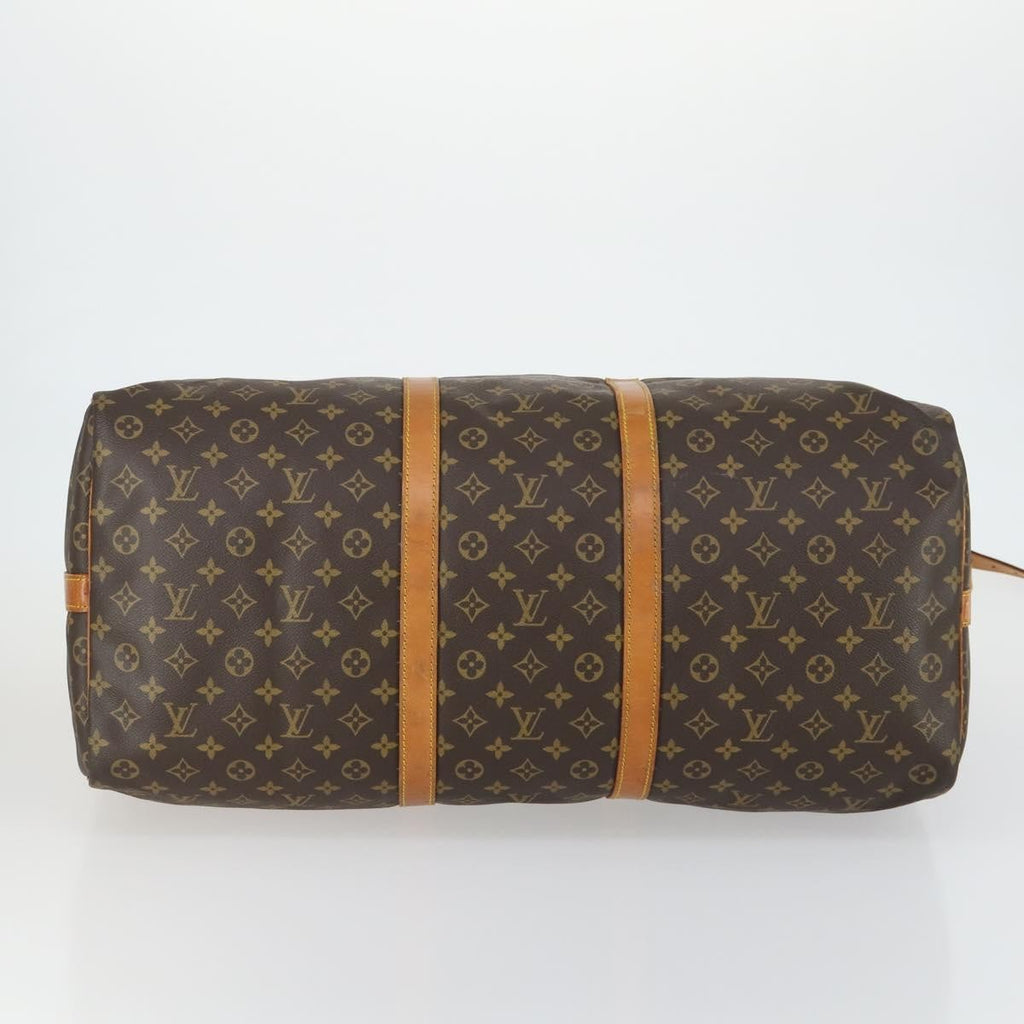 Louis Vuitton Keepall Bandouliere Bag Monogram Canvas Brown Canvas Travel Bag