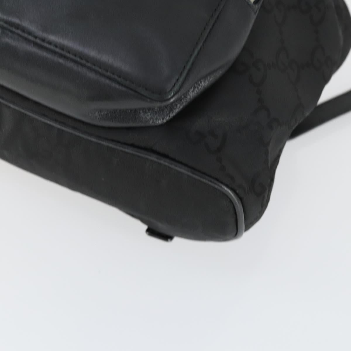 Gucci Vintage Jackie Backpack Gg Canvas Black Canvas Backpack Bag (Pre-Owned)