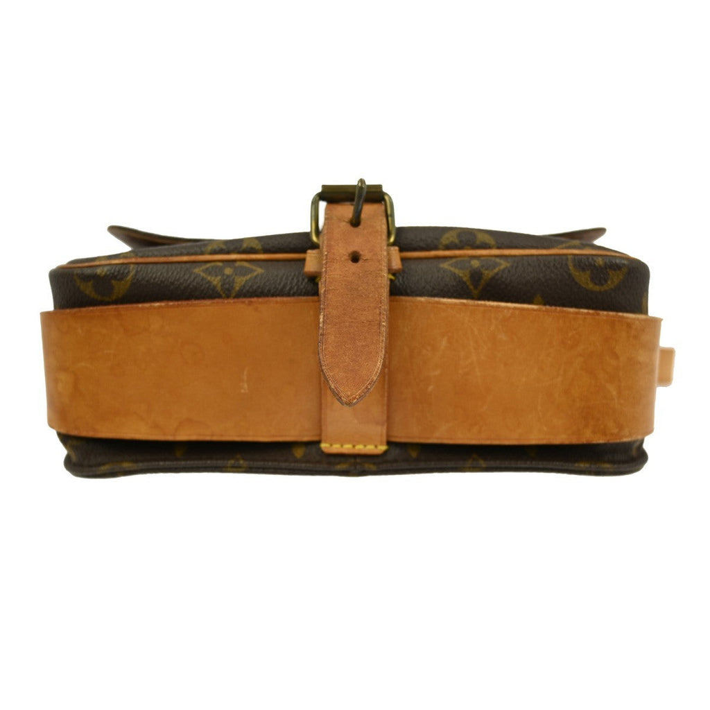 Louis Vuitton Cartouchiere Handbag Monogram Canvas Brown Canvas Shoulder Bag