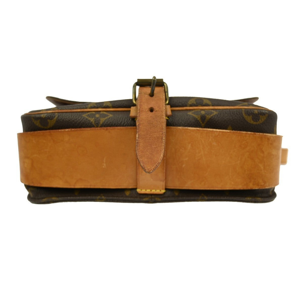 Louis Vuitton Cartouchiere Handbag Monogram Canvas Brown Canvas Shoulder Bag