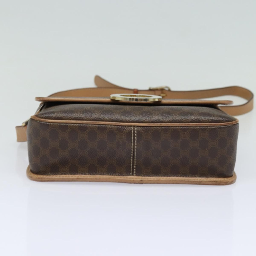 Celine Circle Logo Shoulder Bag Canvas Brown Canvas Shoulder Bag Bag