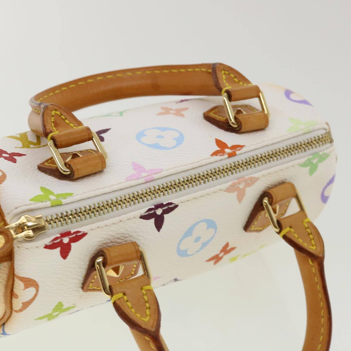 Louis Vuitton Speedy Mini Hl Handbag Monogram Multicolor White Canvas Bag