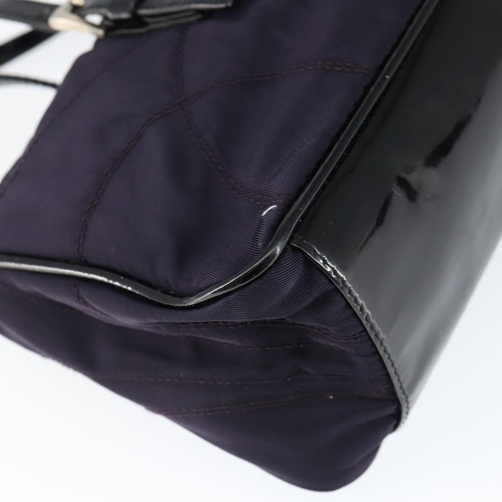 Prada Baguette Shoulder Bag Quilted Tessuto With Leather Purple Nylon Shoulder Bag Bag