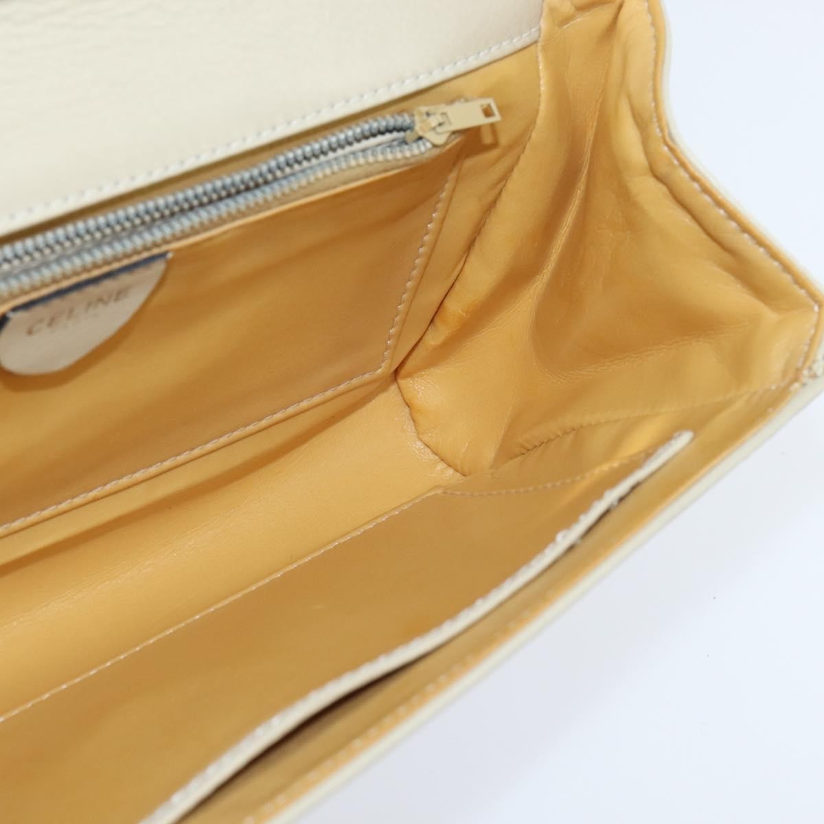 Celine Flap Shoulder Bag Leather Beige Leather Shoulder Bag Bag