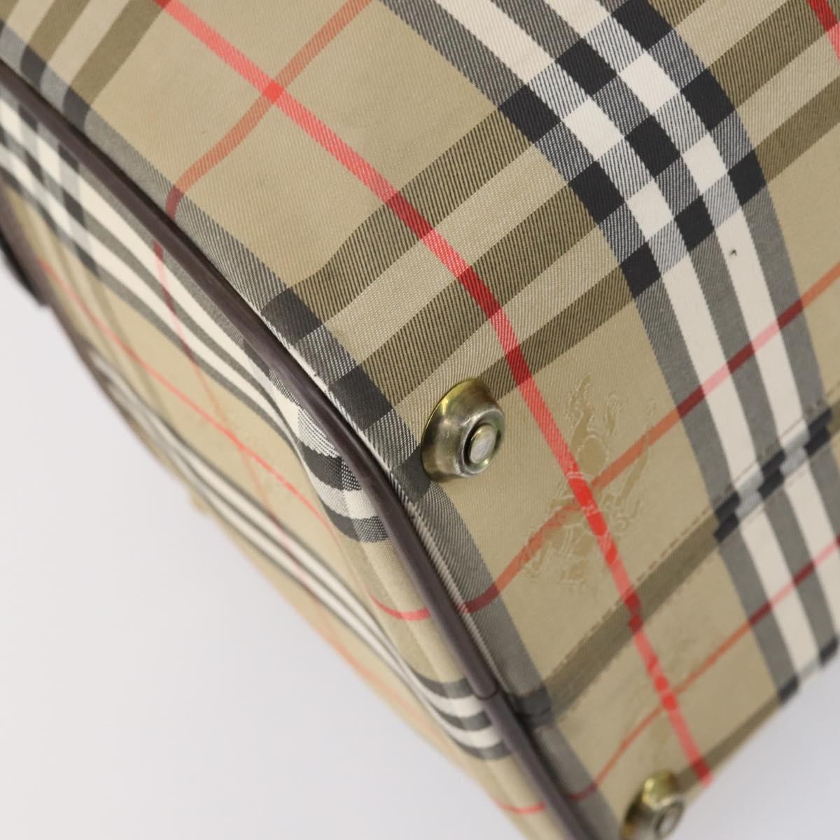 Burberry Vintage Duffle Bag Haymarket Canvas Beige Canvas Travel Bag