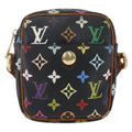 Louis Vuitton Rift Handbag Monogram Multicolor Black Canvas Shoulder Bag