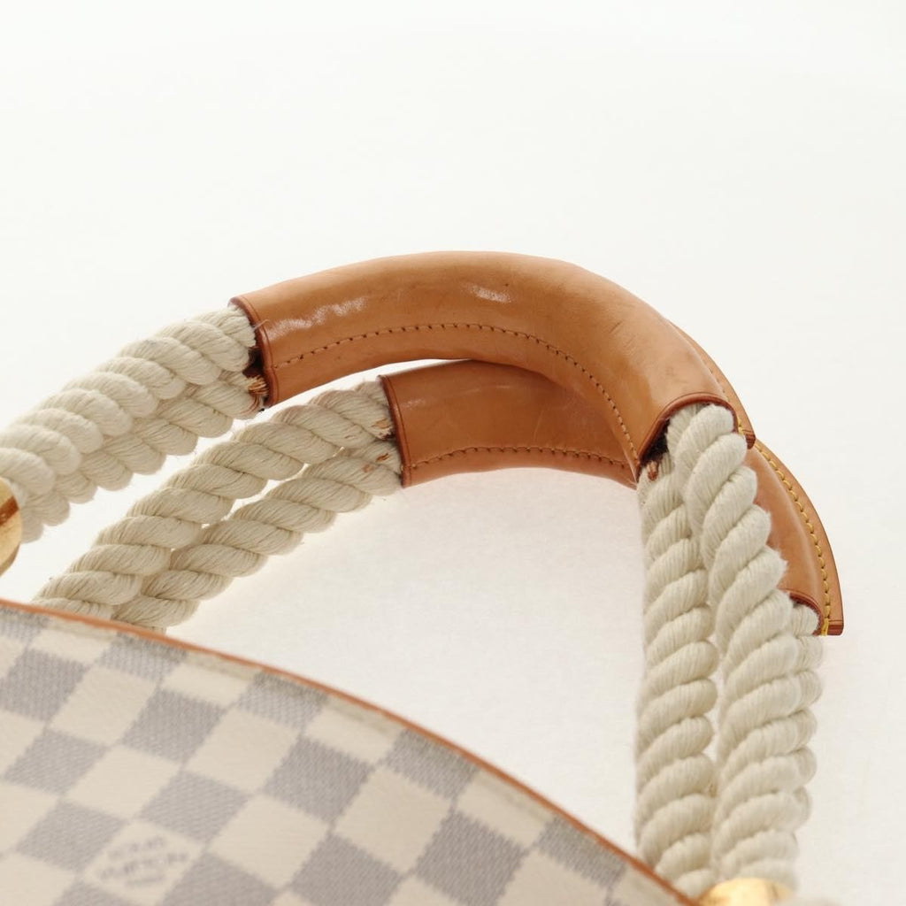 Louis Vuitton Pampelonne Handbag Damier White Canvas Tote Bag