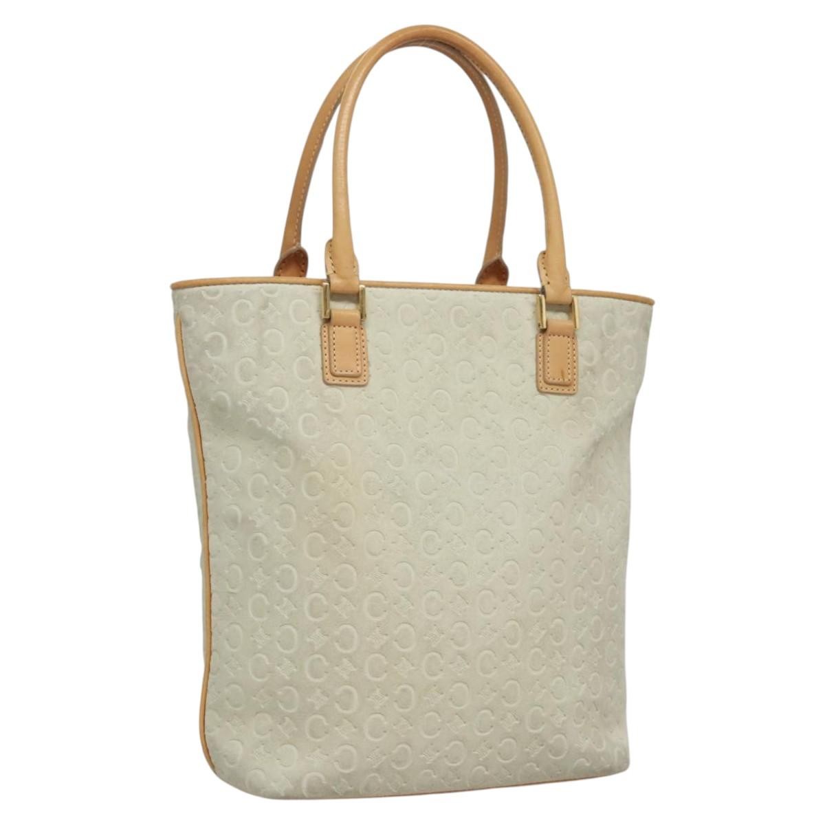 Celine Vintage Macadam Tote Bag C Macadam Suede White Suede Tote Bag Bag