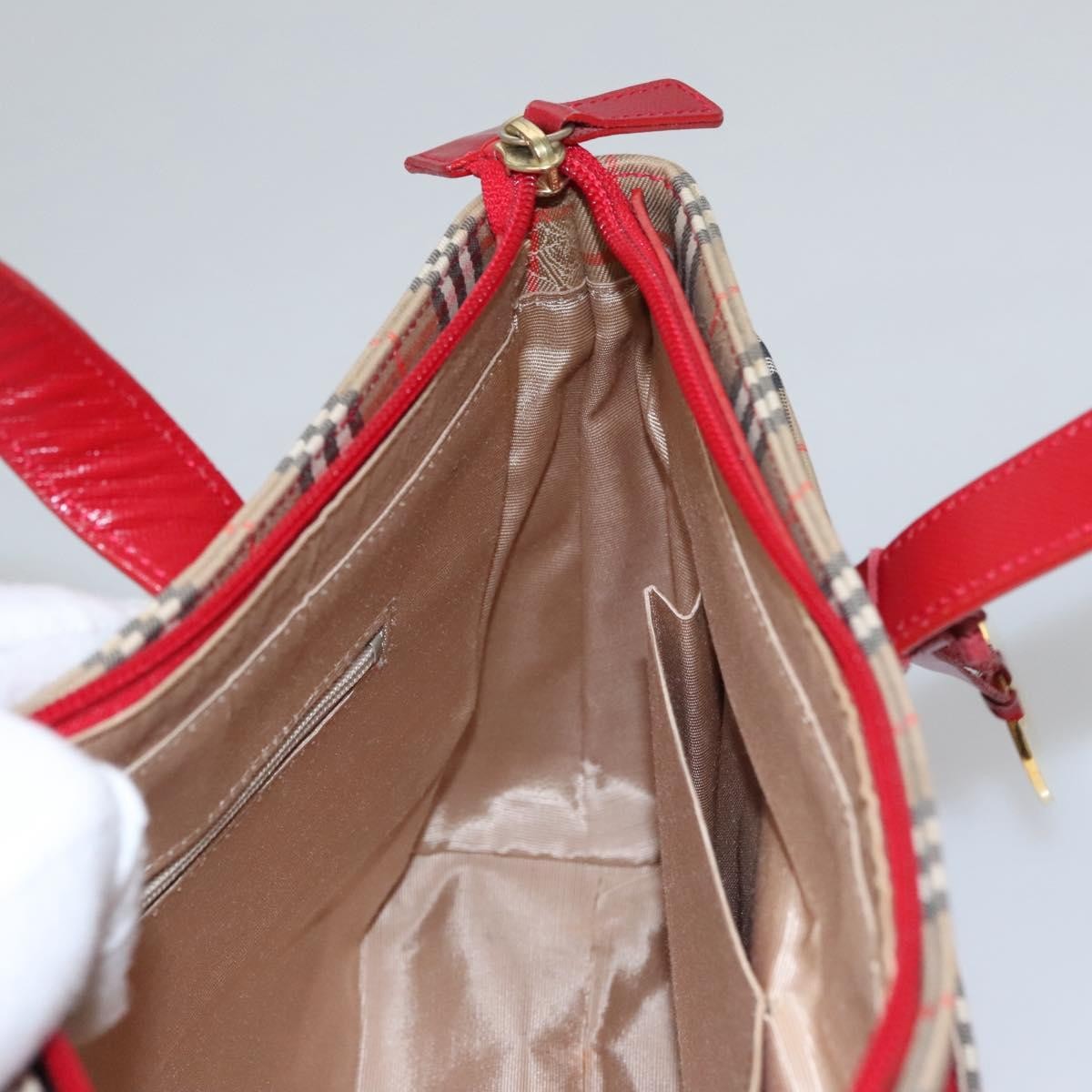 Burberry Nova Check Handbag Nova Check Canvas And Leather Beige Canvas Handbag